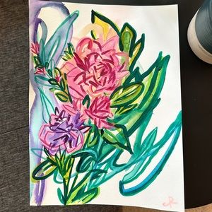 Original Art - Mixed Media Painting - Floral